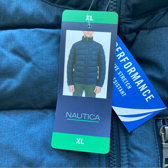 Nautica Mens Performance Water Resistant Puffer Jacket Size XL NWT - Picture 2 of 14